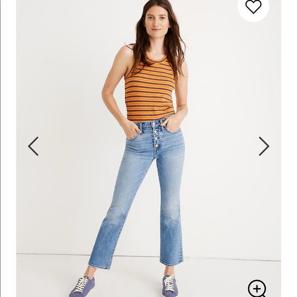 Madewell Denim - Madewell 26 Cali Demi-Boot Jeans Dory Button fly